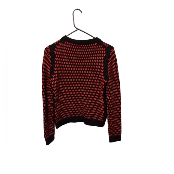 AYR Sweater Alpaca Merino Wool Blend Crew Neck Chunky Knit Small Textured Black - Picture 2 of 7